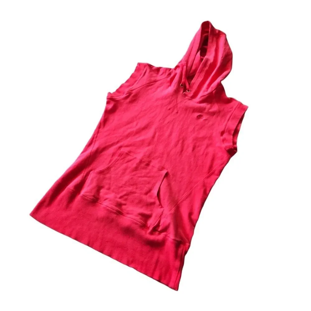 Nike Hoodie Vest Sleeveless Sweatshirt Pink Women’s Size Large sporty activewear
